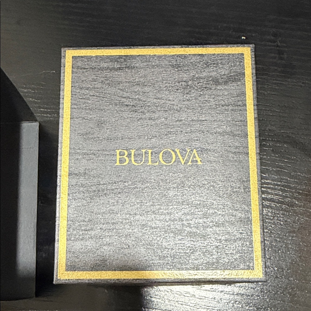 Bulova Black Box with Gold Trim